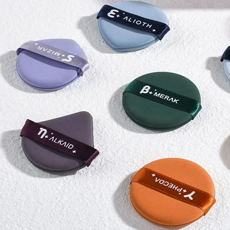 Trocken- und Nasskosmetik-Puff-Set mit doppeltem Verwendungszweck, rund, quadratisch, dreieckige Formen für flüssige Grundierung, glattes Pulver