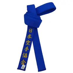 Japon renk kemerleri, dövüş sanatları kemer sıralamaları ve test gereksinimleri geniş 4cm nakış japonya KARATE birliği (JKA)