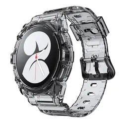Case+Band for Samsung Galaxy Watch 4 Strap 40mm 44mm Accessories transparent silicone sport bracelet correa Galaxy Watch 5 bands