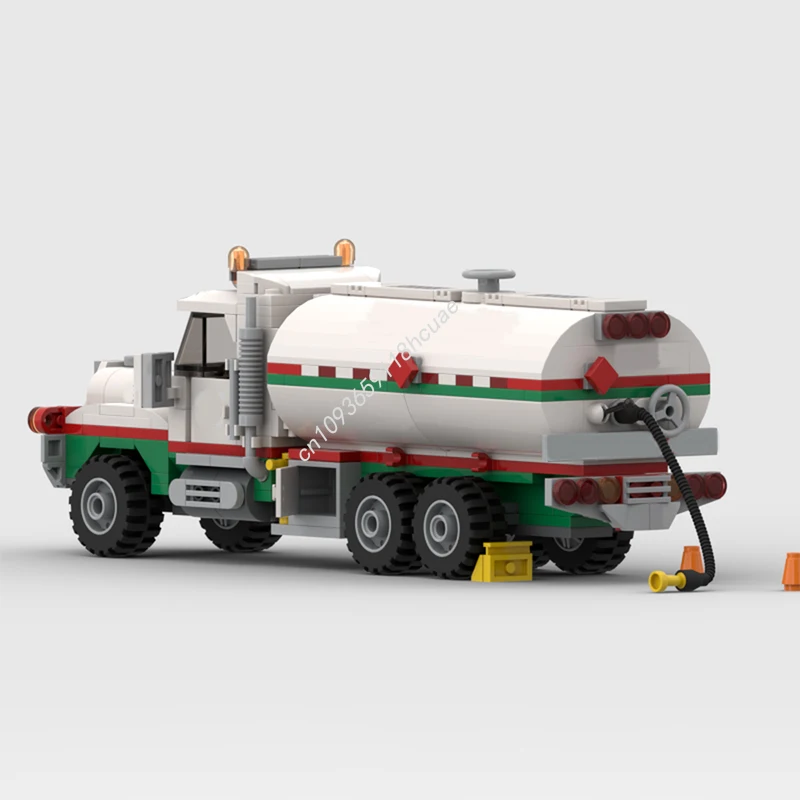 361 pçs moc transportador octan caminhão de combustível cidade engenharia modelo blocos de construção empilhamento tijolos brinquedo educativo criativo presente do miúdo