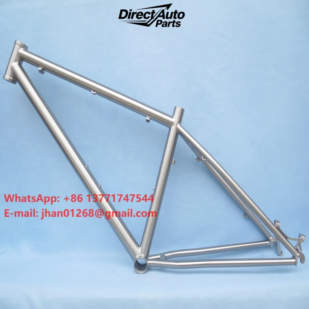 Standard 26-inch Titanium MTB Bicycle Frame with Postmout Brake, HFT-T1641B
