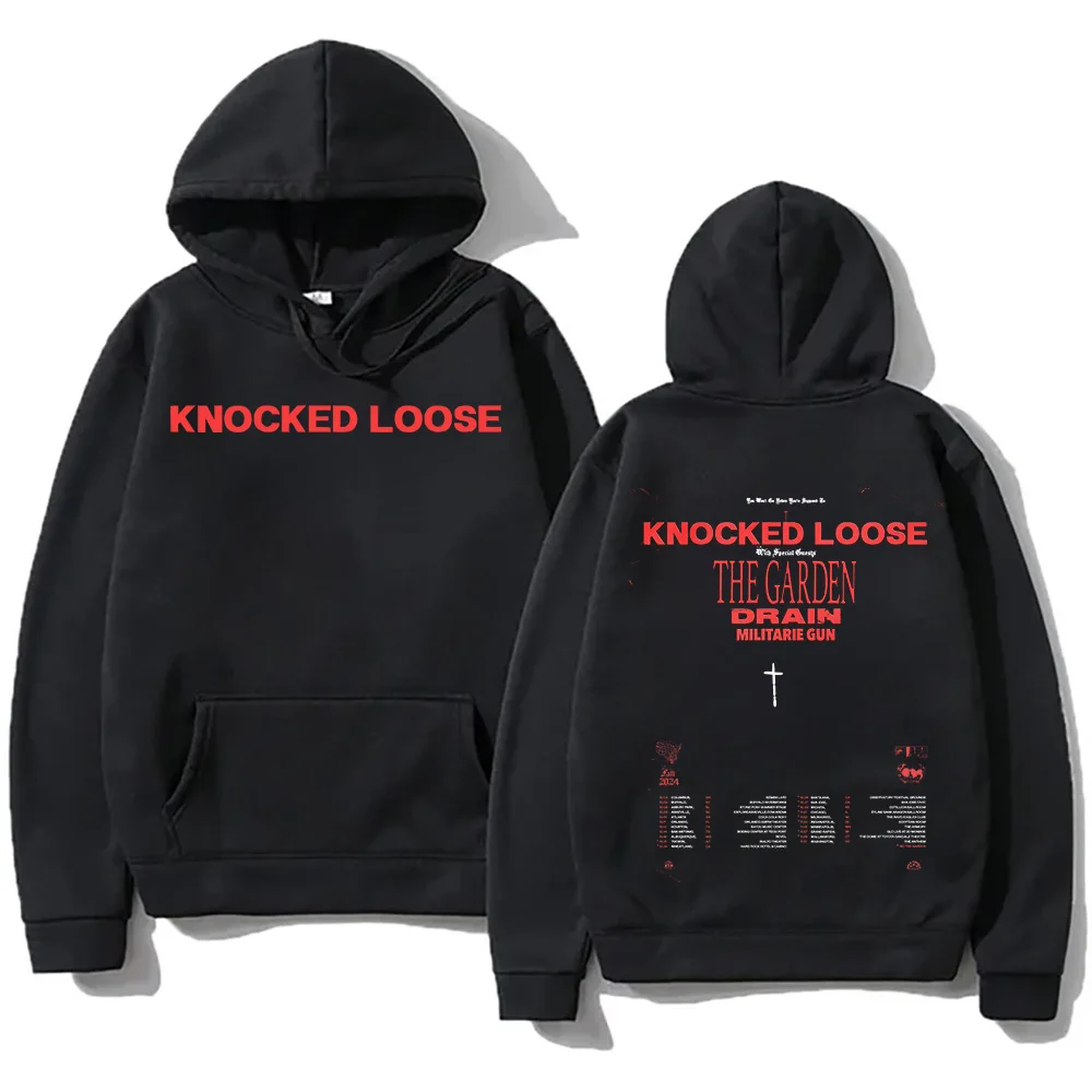 New Metal Music Hoodies Knocked Loose The Garden Drain Militarie Gun Tour Streetwear Fashion Long Sleeve High Street Pullovers