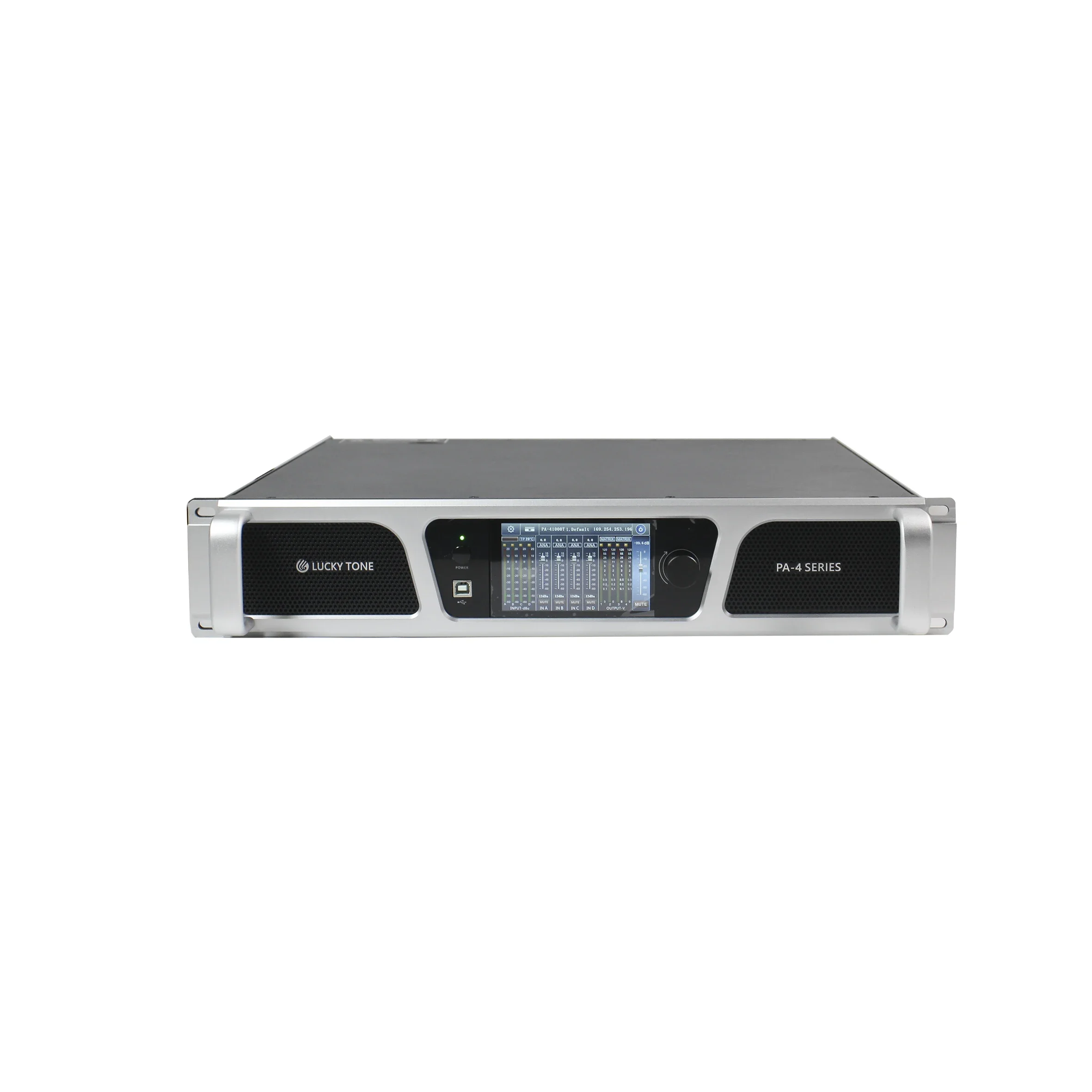 

T Good Quality 4 Channel 1000W 1800W Professional Audio Stereo Sound DSP Power Amplifier With Color LCD Screen