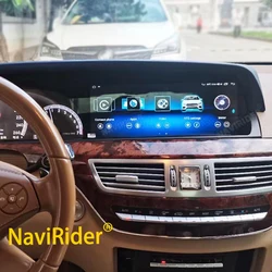 For Mercedes Benz S Class W221 CL W216 2005-2013 12.3'' Android 13 Car Multimedia Radio Player 4G WIFI IPS Screen GPS Navigation