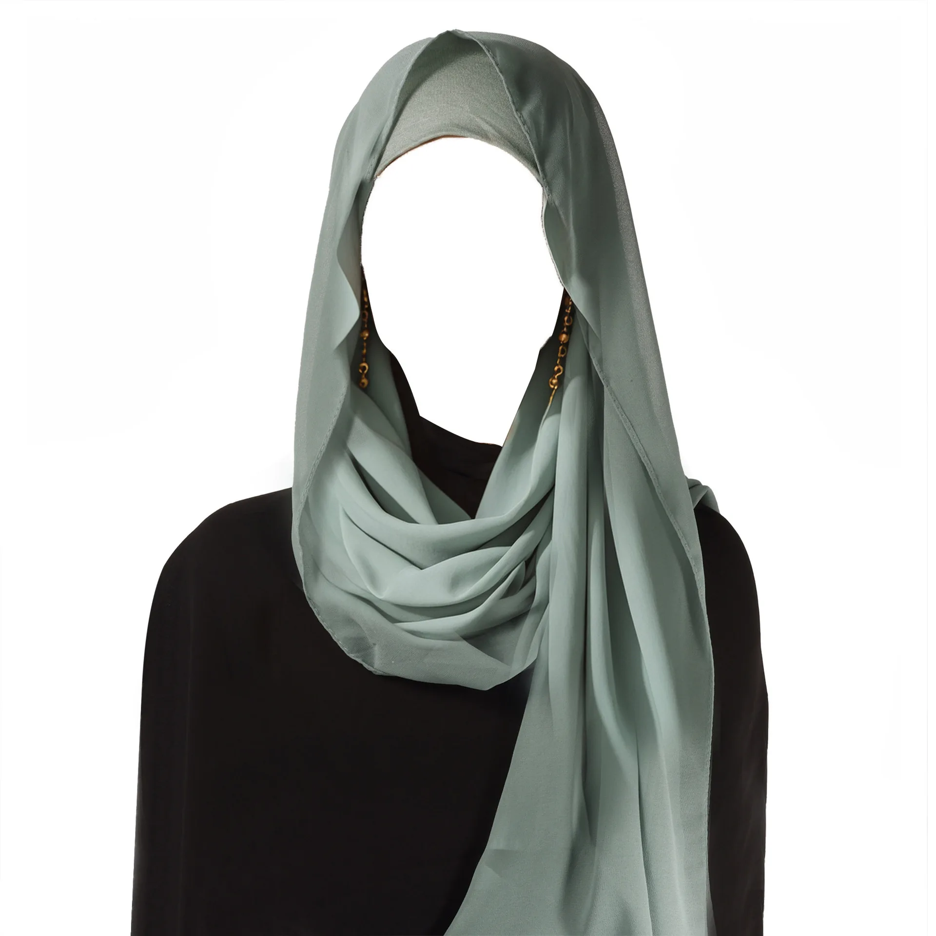 

Нижняя шляпа Шляпа-труба + шифоновая шаль Комбинация из двух частей, приятная для кожи женская новая модальная однотонная многоцветная