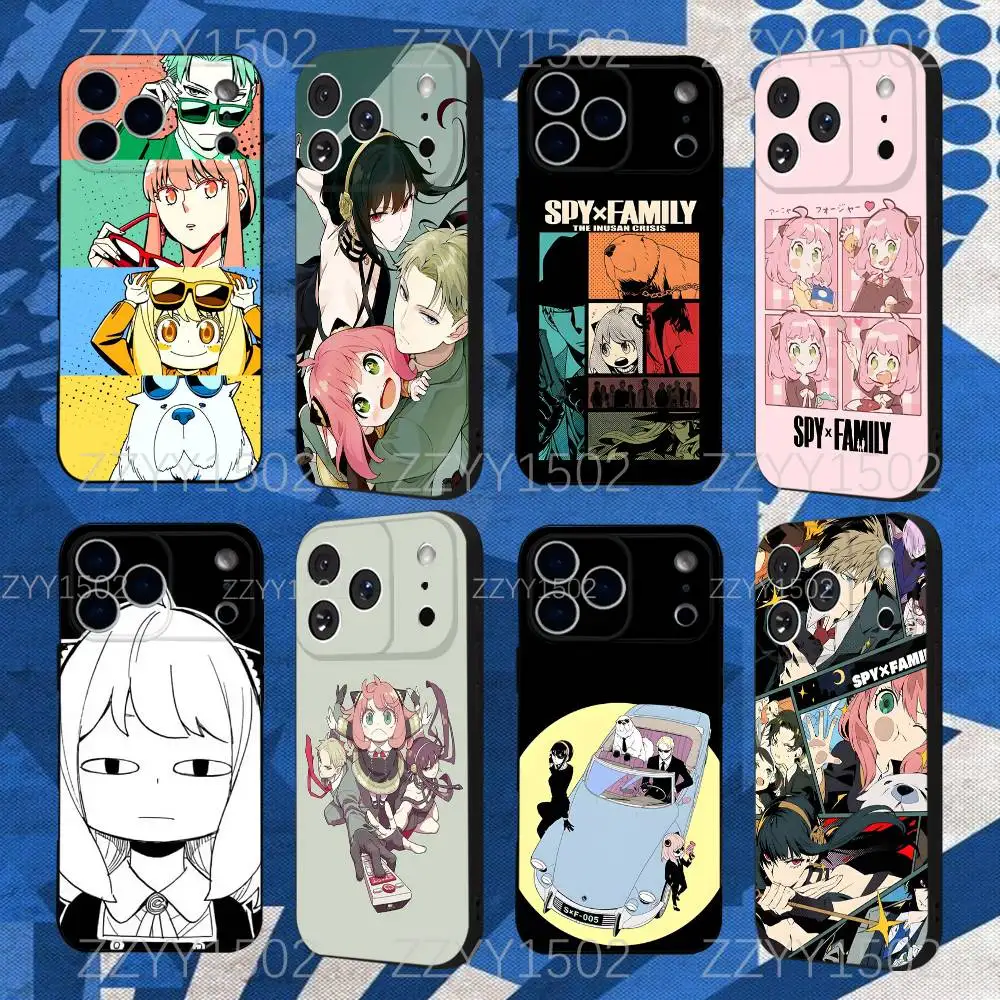 

Cute A-Anya Forger Phone Case For iPhone 17,16,15,14,13,12,Pro,Max,Plus,E,SE4,Air,Mini Black Funda Shell