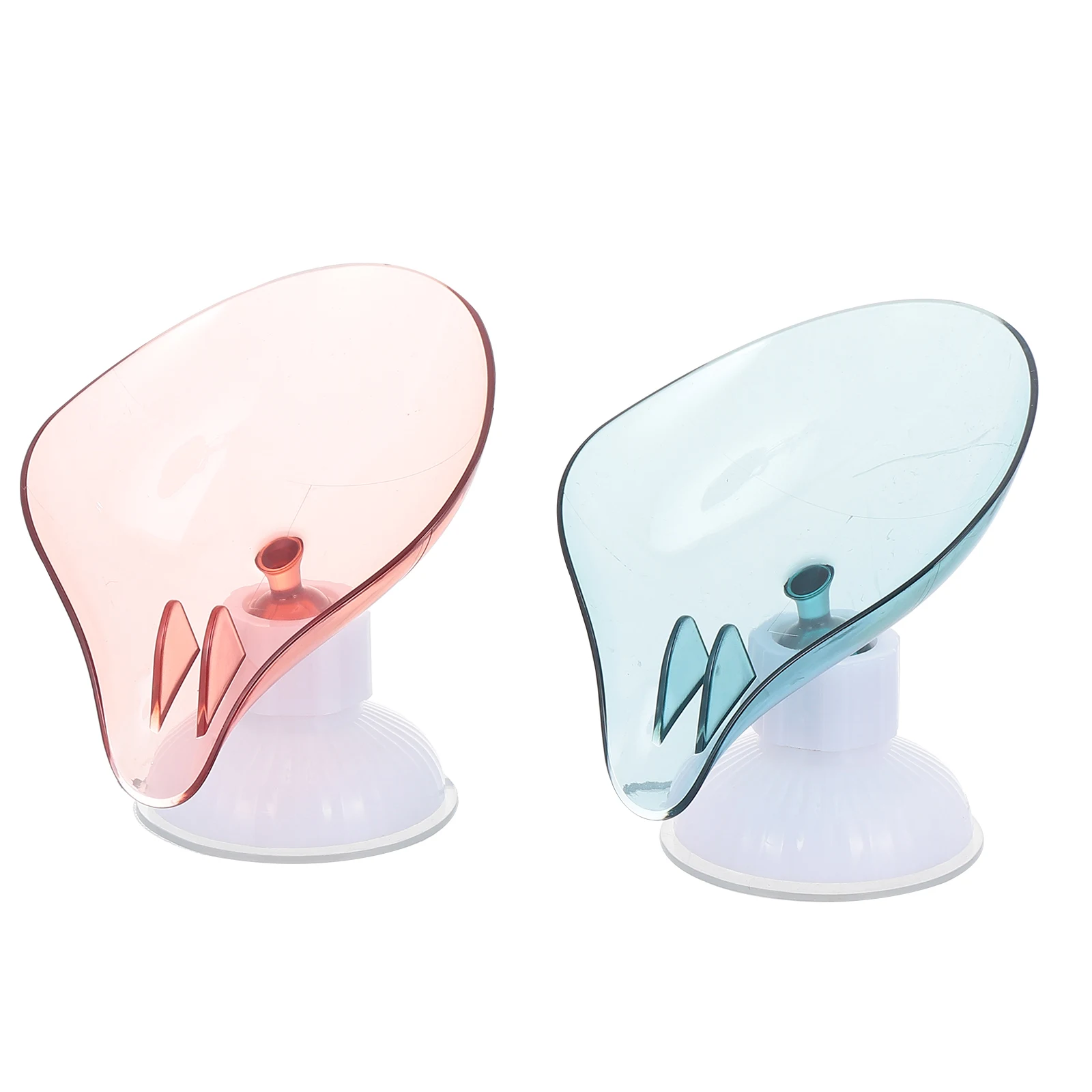 

2Pcs Suction Soap Dish Draining Shelf Holder Bathroom Kitchen Shower Room Plastic H made Soap St Portable Box Storage