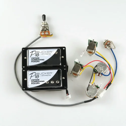 Pastillas de guitarra eléctrica PRO Bucker Alnico Humbucker estándar con juego de arnés de cableado