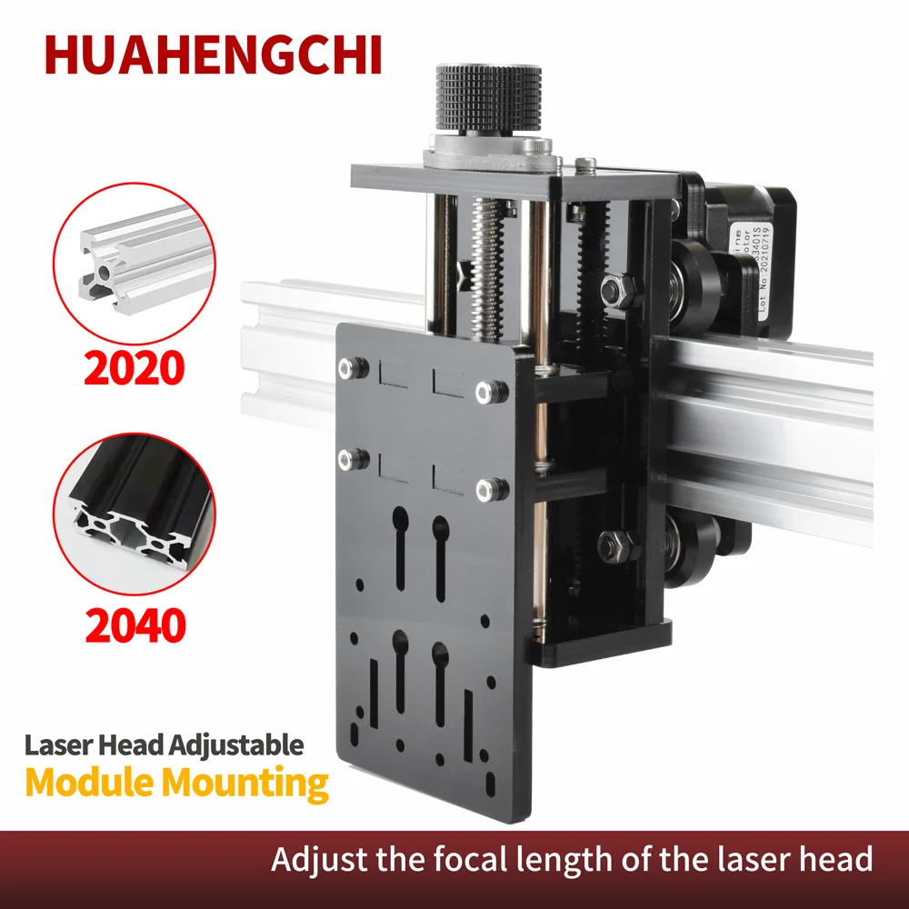 Soporte de elevación de eje X, marco de montaje, soporte de ajuste de enfoque láser para máquina de grabado láser CNC, grabador, perfil 2020 2040