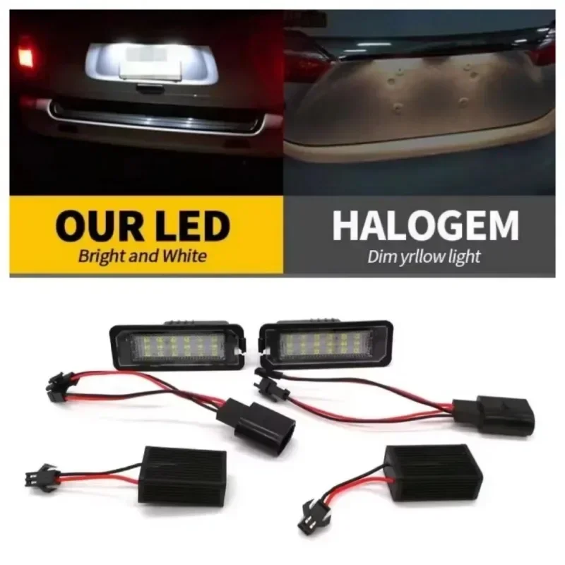 لوحة ترخيص LED ضوء التعريفي ضوء الزخرفية لبورشه 987 981 بوكستر كايين كايمان 997 911 كاريرا ماكان 95B سيارة Led #3