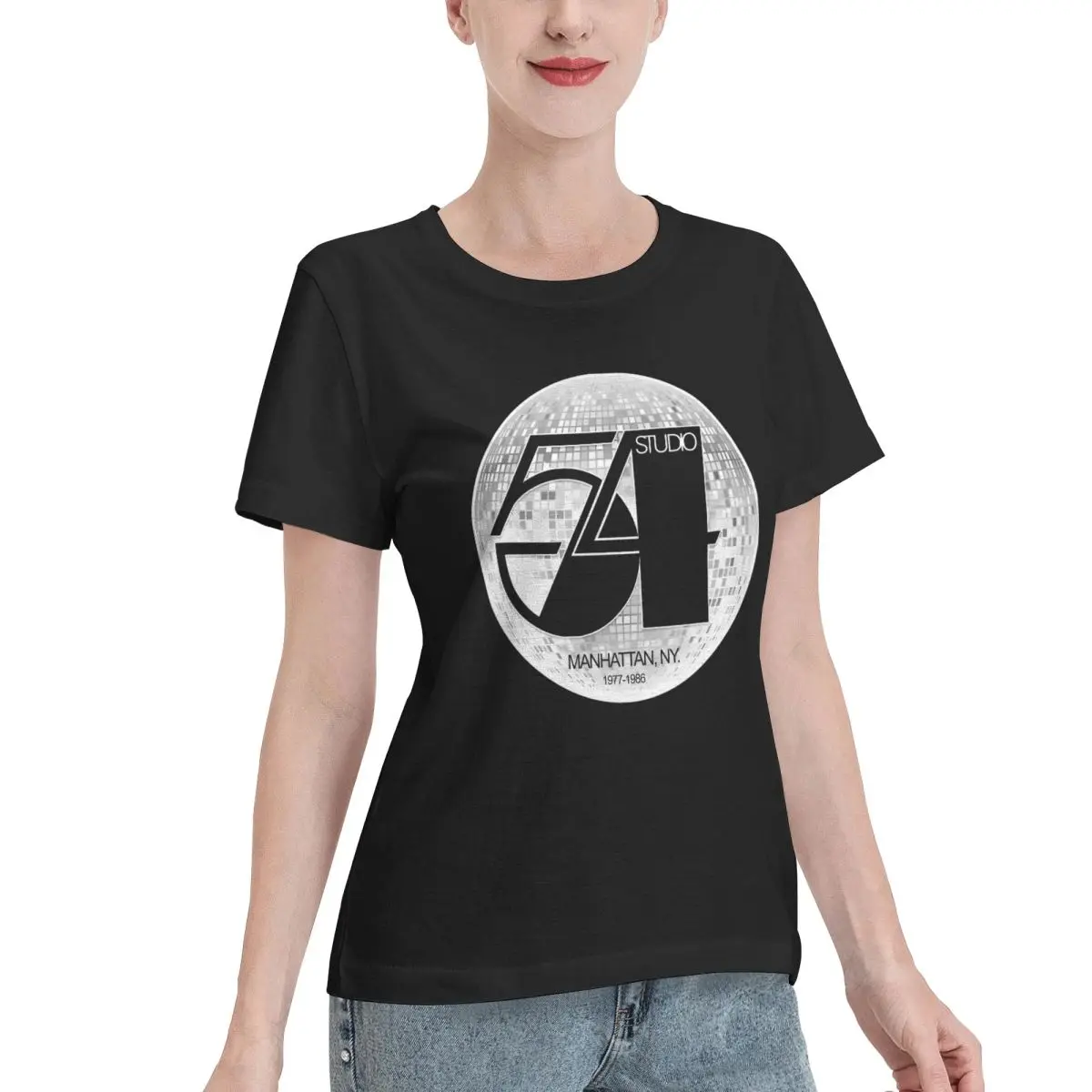 Quick Dispatch Studio 54 - Disco Ball - Side Women's T-shirt Spring Outfit Slim Friendly Top