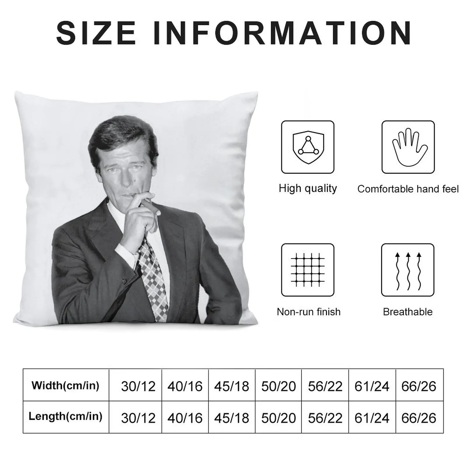 SIR ROGER MOORE Throw Pillow Christmas Pillowcase luxury home accessories anime girl Rectangular Cushion Cover pillow