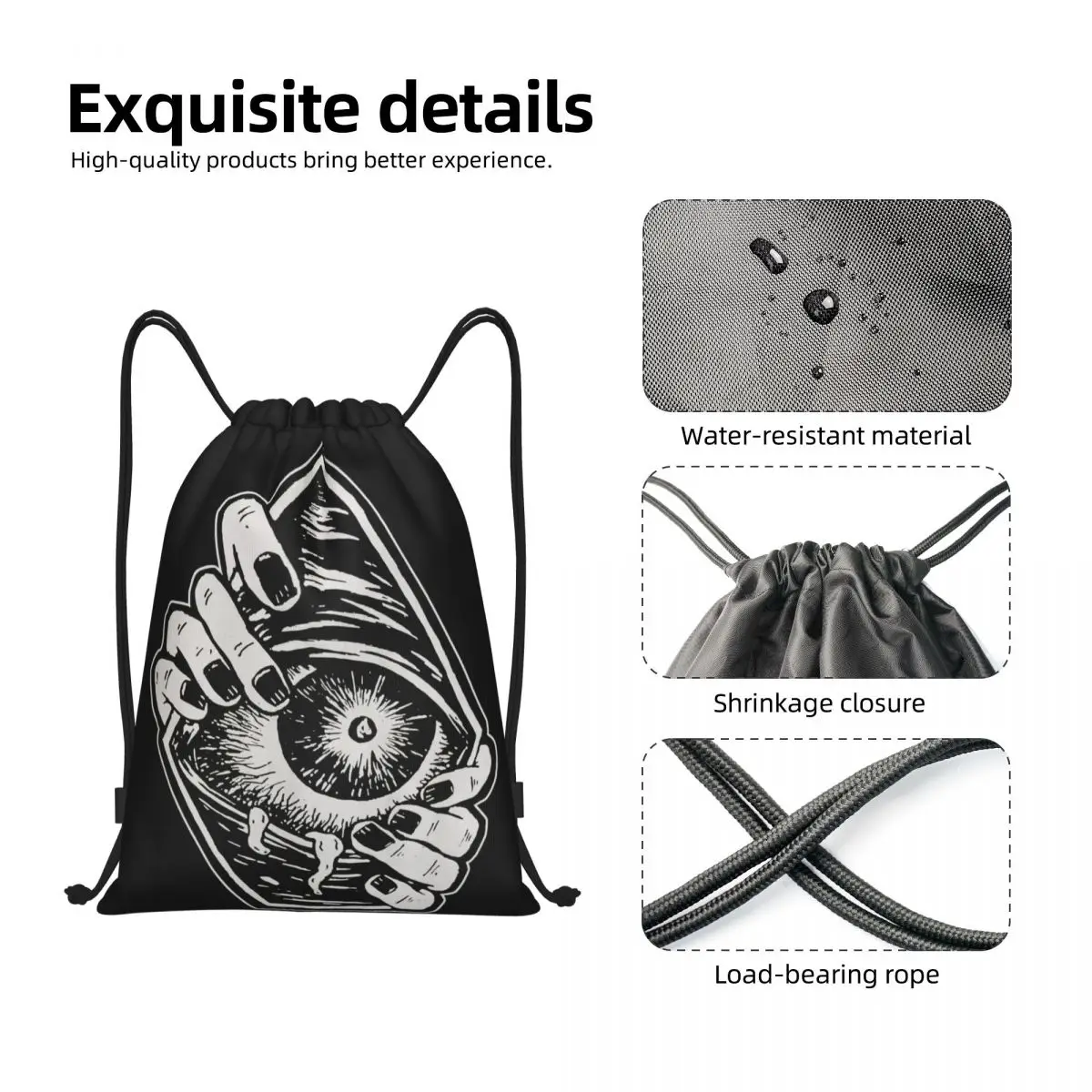 Custom Volcoms Diamond Stone Drawstring Backpack Bags Women Men Lightweight Gym Sports Sackpack Sacks for Training