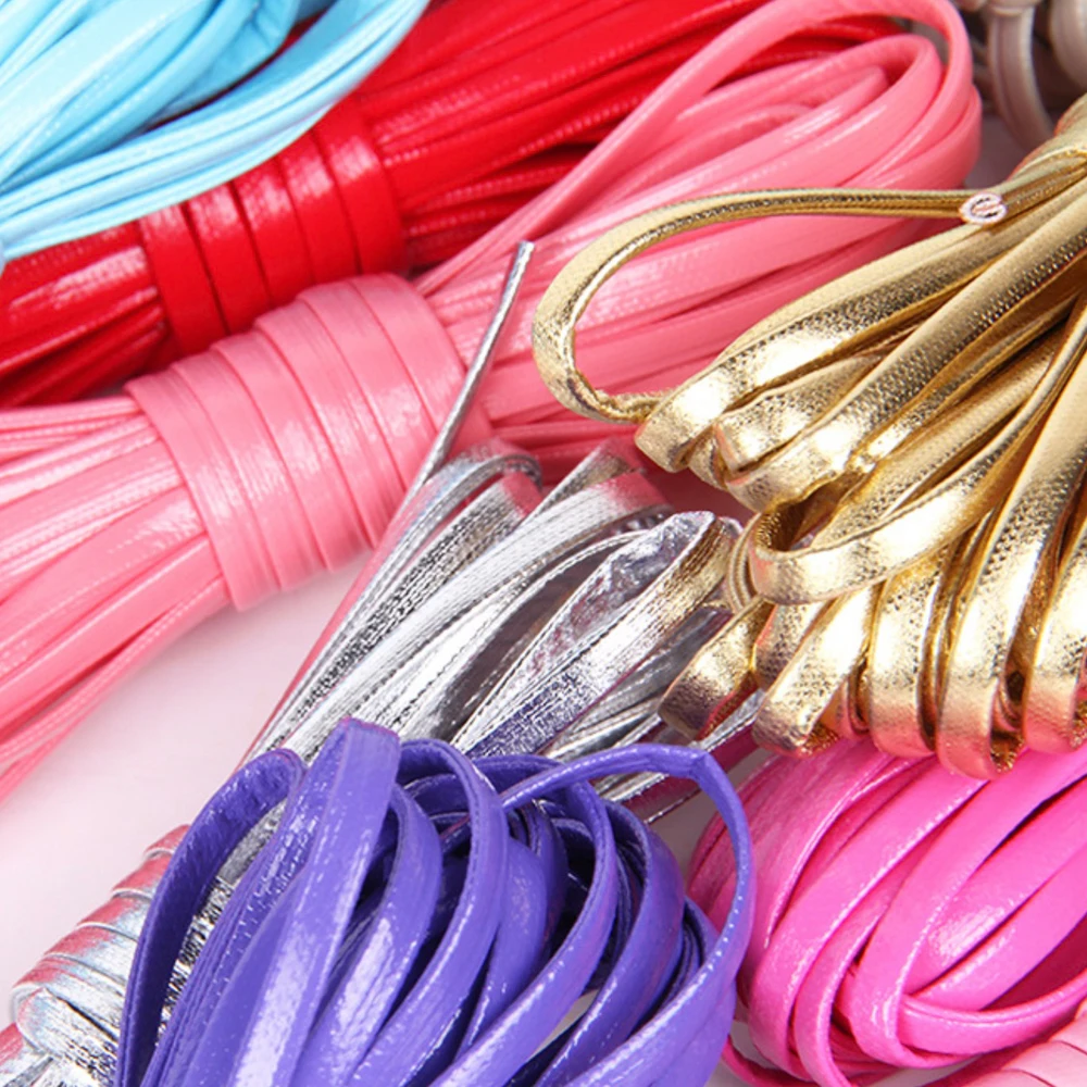 5 meters 2/3/4mm Colorful Flat Soft PU Leather Eco-Friendly  Faux Leather Cord String Rope DIY Necklace Bracelet Making