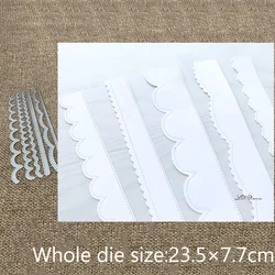 XLDesign Craft Metal Cutting Dies stencil mold 6pcs Border edges decoration scrapbook Album Paper Card Craft Embossing die cuts