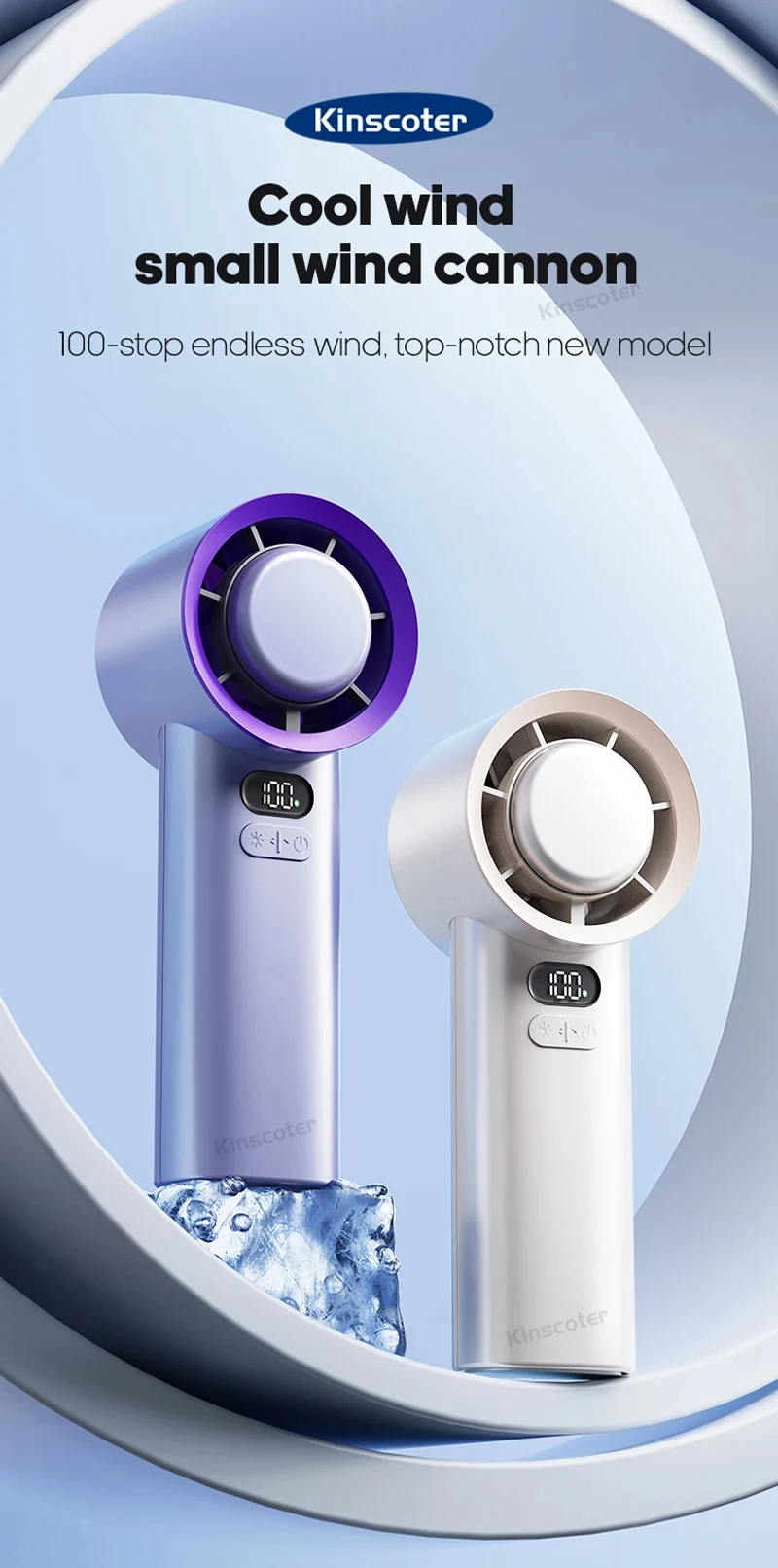 

TS M57 Portable Handheld Turbo Fan 100 Wind Speeds Adjustable Mini Personal Fan Battery Operated Electric Eyelash Fan