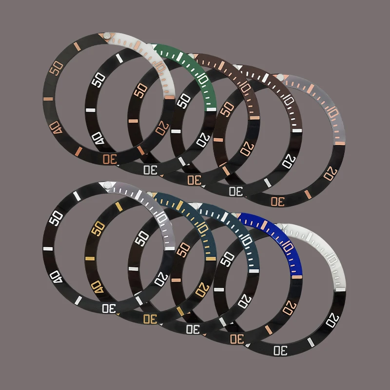 

Mod 38mmx30.6mm Curved Ceramics Bezel Insert Ring Fits for SKX007 SKX009 SRPD SUB Seamaster 300 Watch Case Bezel Repair Part