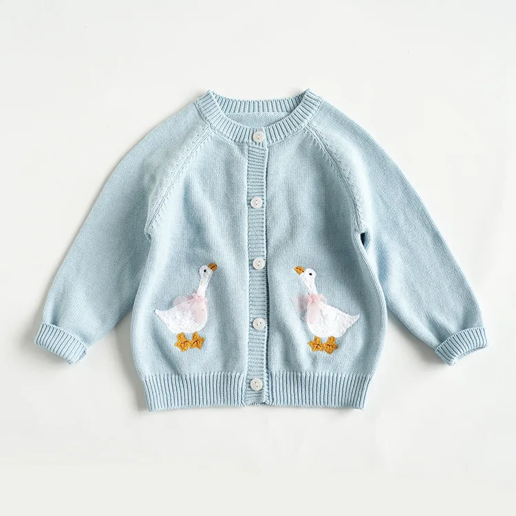 Darcoo Baby Girls Sweater Kids Cute Knitted Cardigan Autumn Winter Children Clothes 2-6Y