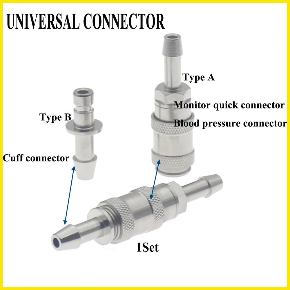Blood Pressure Cuff Connector Gas Circuit Quick ECG Monitor Armband Adapter Universal Type Clinic Hospital Supplies Tools