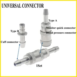 1Set Blood Pressure Cuff Connector Gas Circuit Quick ECG Monitor Armband Adapter Universal Type Clinic Hospital Supplies Tools