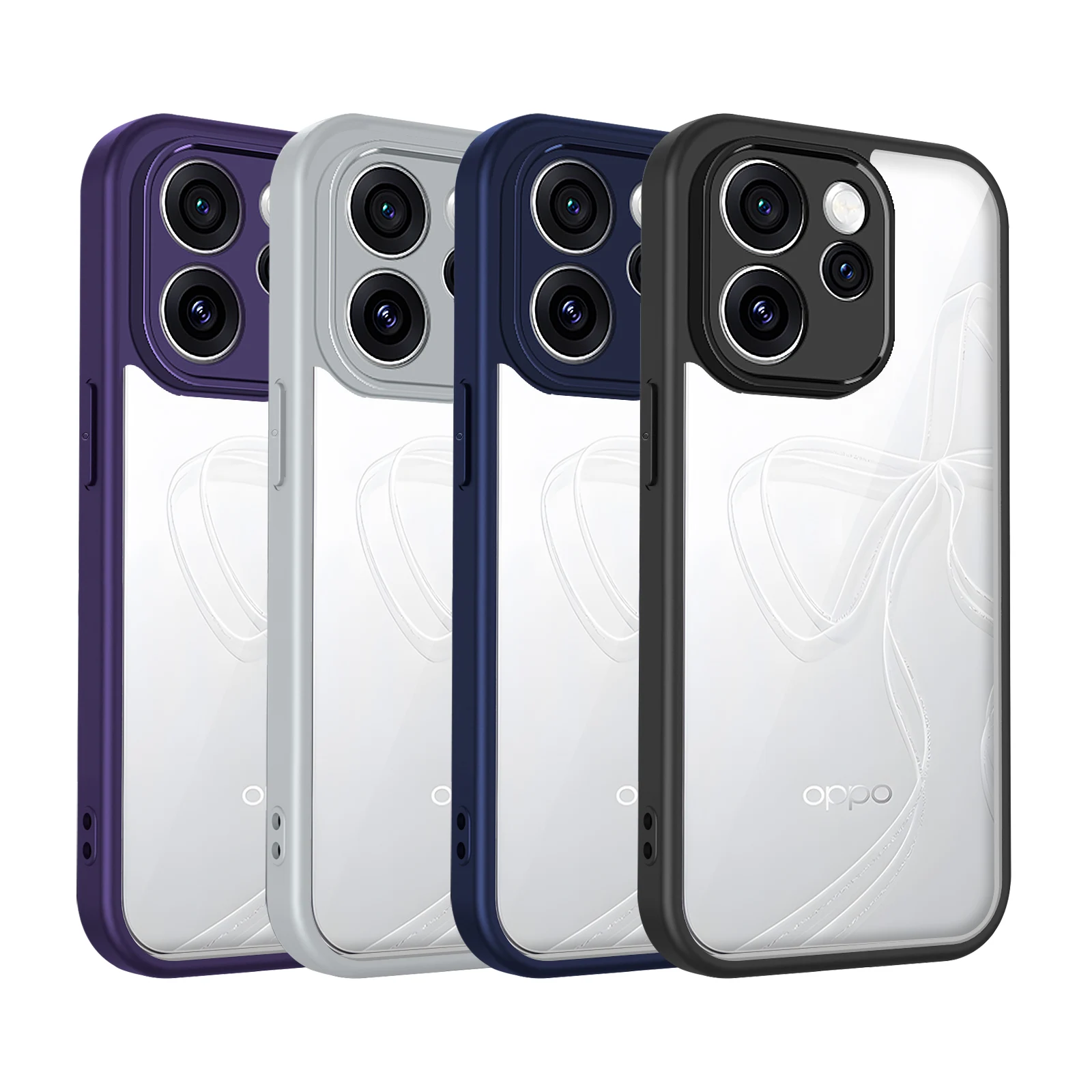 EUCAGR Für Oppo Reno 15 Pro Mini/15C/15F 15 Pro Max Luftpolster stoßfester Silikon-Stoßfänger, klare, matte Rückseite, Hartschale