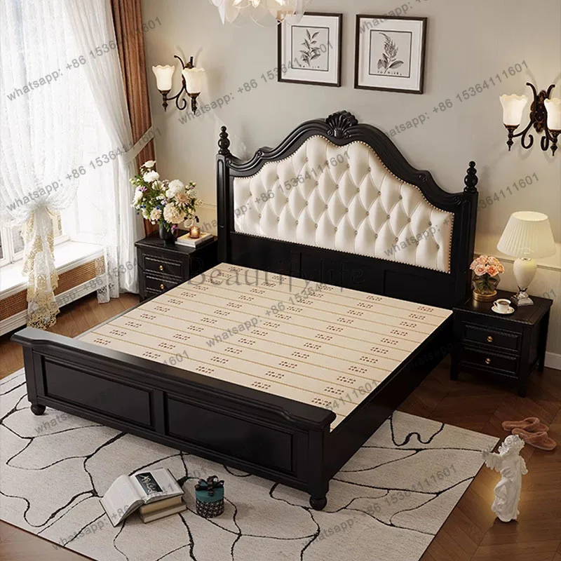 FG Bedroom European Bed Luxury Frame Double Simple Safe Storage Floor Design Massage Bed Space Saving Sleeping Trendy Furniture