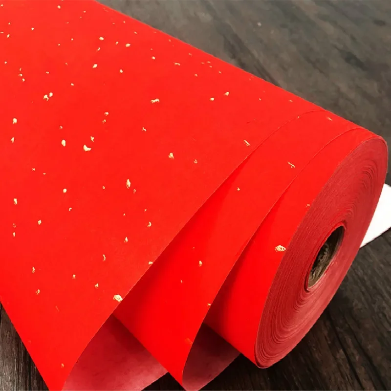Spring Festival Couplets Non-fading Red Calligraphy Paper Half-Ripe Xuan Paper Red Chinese Xuan Paper for Writing Paper Cutting