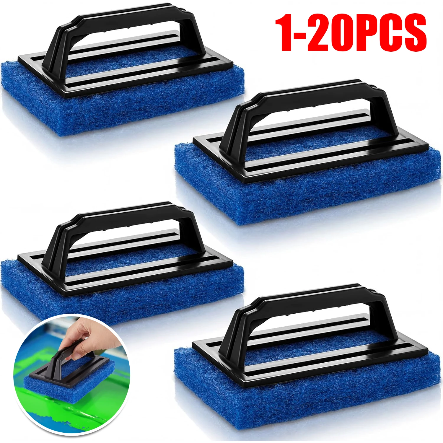 Escova de Limpeza para Jacuzzi e Piscina com Cabo, Acessório para Limpeza de Linhas, Ferramenta de Banheiro Espessa