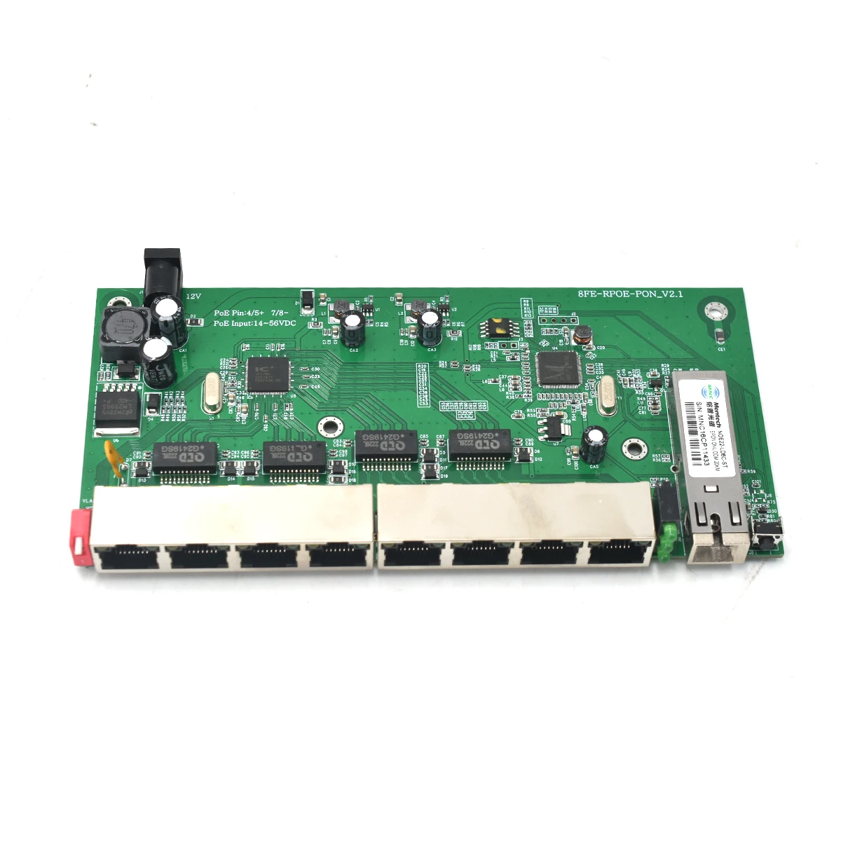 Reverse POE ONU 8FE RPOE GEPON ONU ONT PCB Board