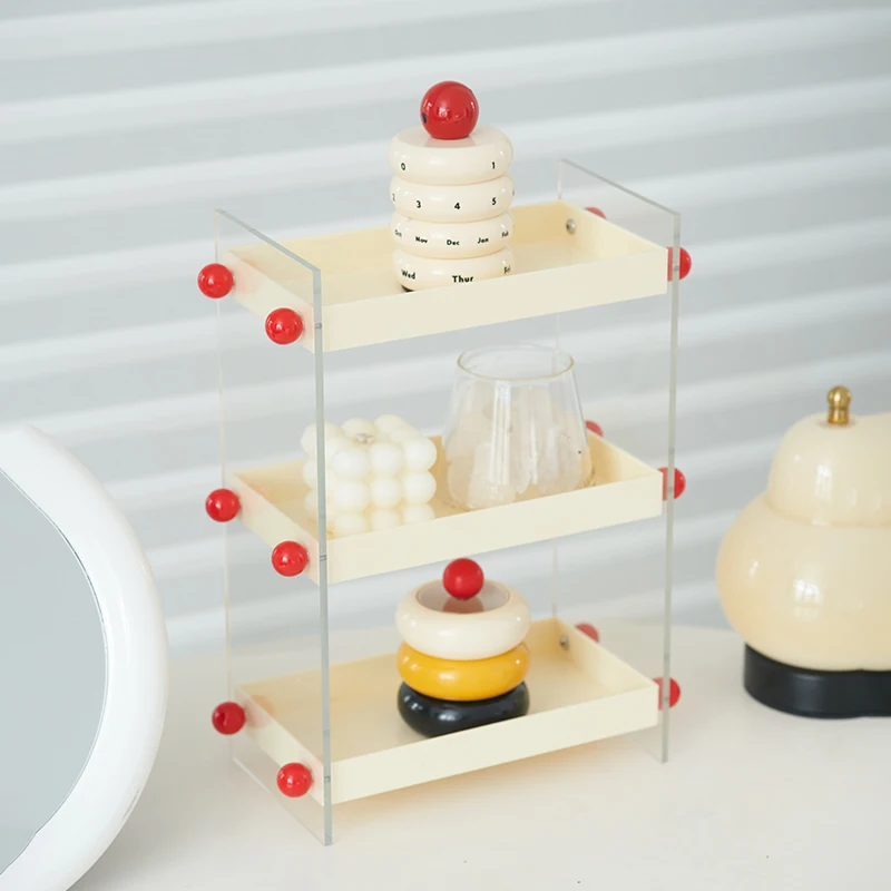 【Epeiushome】 Desktop Multi-layer Storage Rack Acrylic Cup Rack Dressing Table Cosmetics Multifunctional Storage Shelf