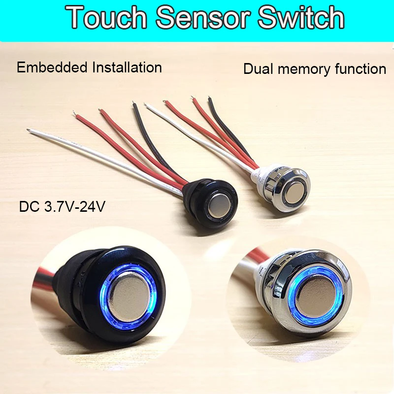 DC12V 24V Mini smart Sensor Switch Touch Dimmable Closet Corridor LED Strip Light Switch Sensor Touch home Detector customized