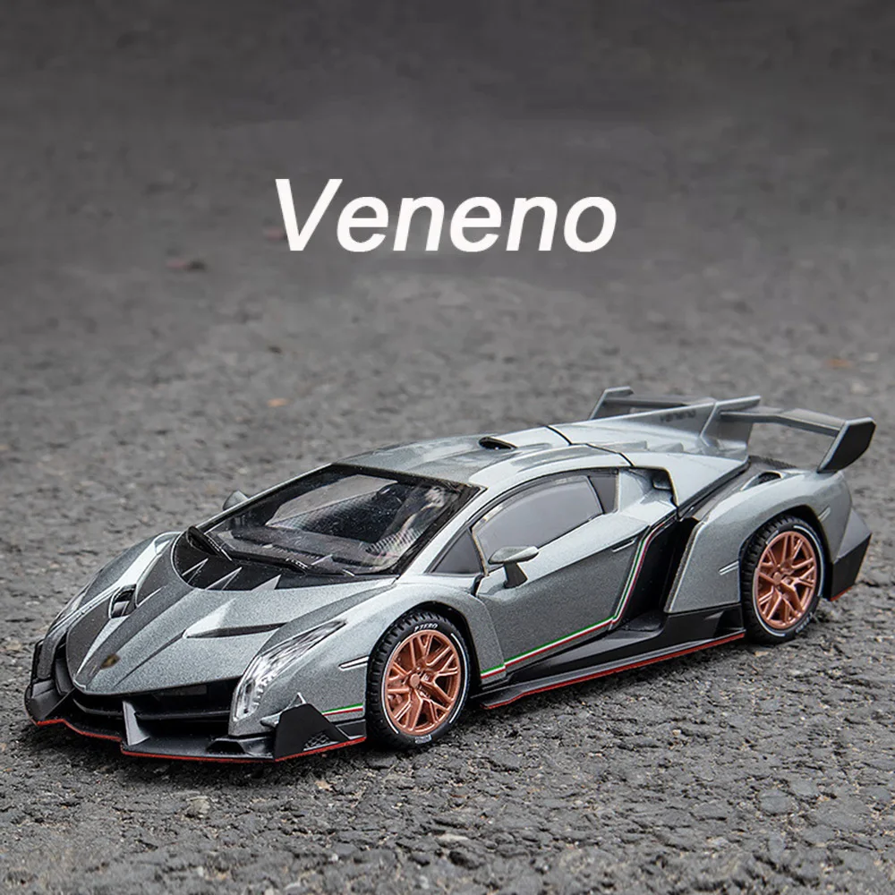1:22 Veneno SL63 نماذج مصنوعة من خليط معدني سيارات دييكاست ألعاب إطارات مطاطية عجلة سيارة رياضية التراجع المركبات الاطفال مهرجان جمع الهدايا #6