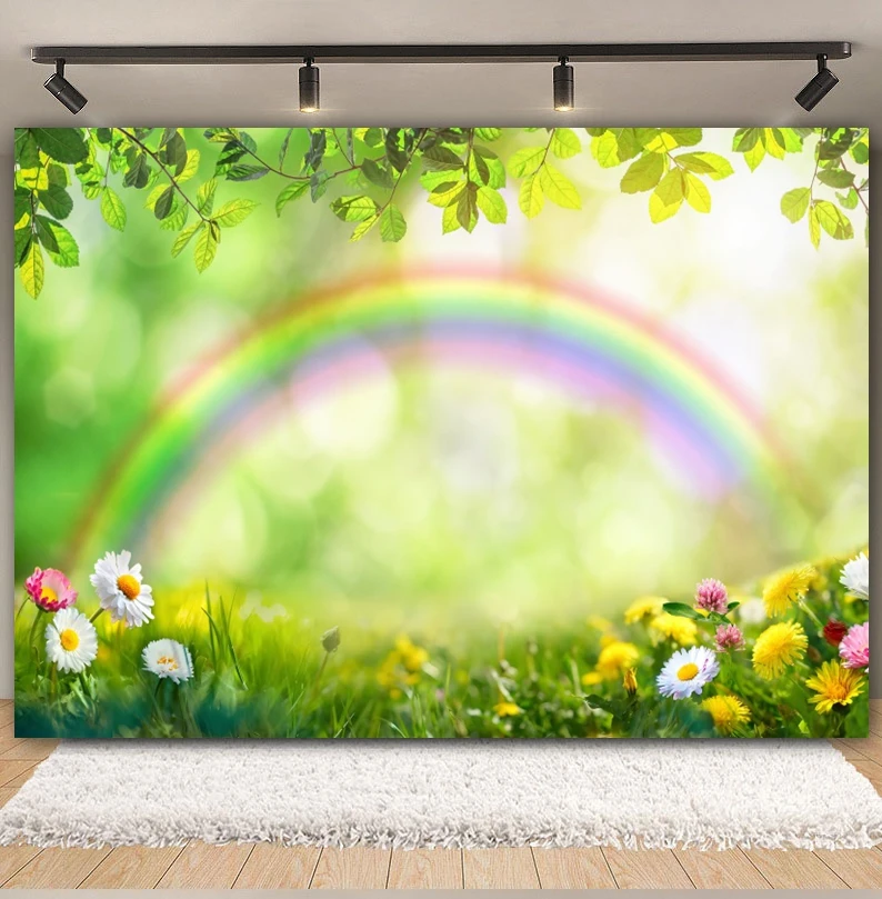 Natural Spring Photography Backdrops Jungle Blossom Flower Garden Forest Landscape Baby Birthday Background Decor Photo Studio