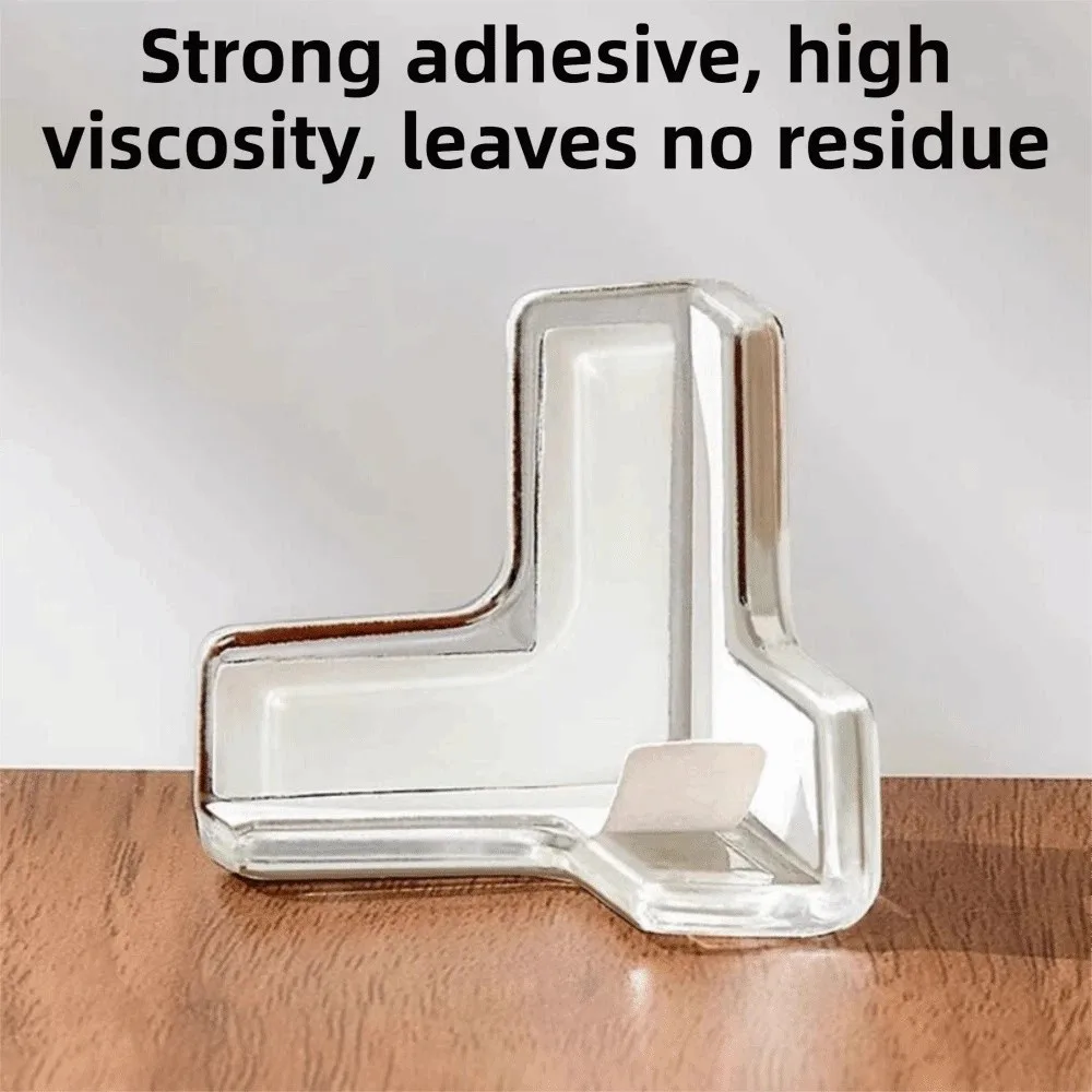 10 قطعة واقي زوايا الأثاث الشفاف شريط لاصق مسبقًا سهل التقشير واقيات زوايا التبويب واقية بدون رائحة أغطية زوايا