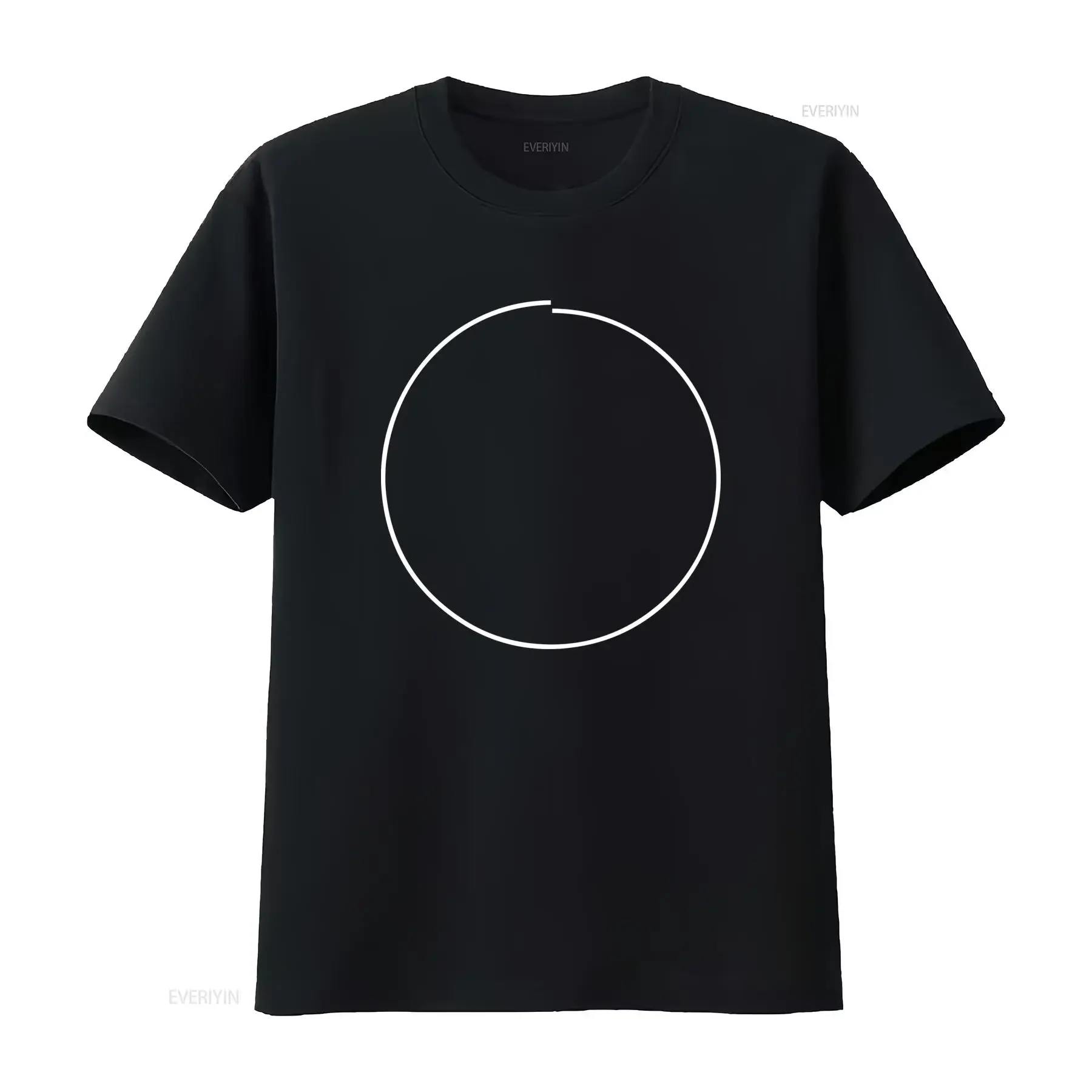 IMPerfect Black T Shirt with Unique Circle Print Stylish for Friends vintage Washed streetwear graphic Breathable