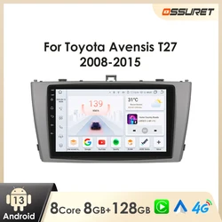 Car Radio Android for Toyota Avensis T27 2009 - 2015 Carplay Android Auto Stereo Multimedia 6115  Intelligent Screen Player GPS
