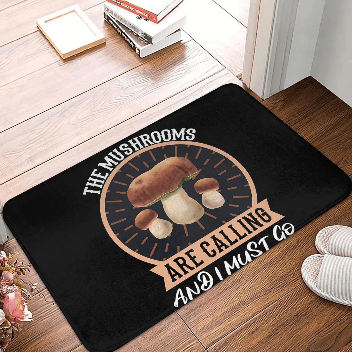 Collecting Mushrooms Pickers Porcini Non-slip Doormat Floor Mat Sand Carpet Rug for Kitchen Entrance Home Bedroom Footpad Mats