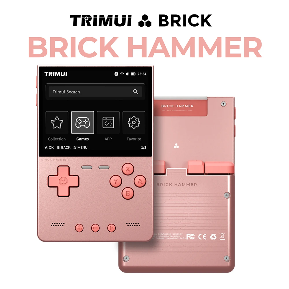 

Портативная игровая консоль BOYHOM TRIMUI BRICK HAMMER, ретро-видеоигры, 3.2'' IPS-экран, цельнометаллический корпус, система Linux, портативные игры