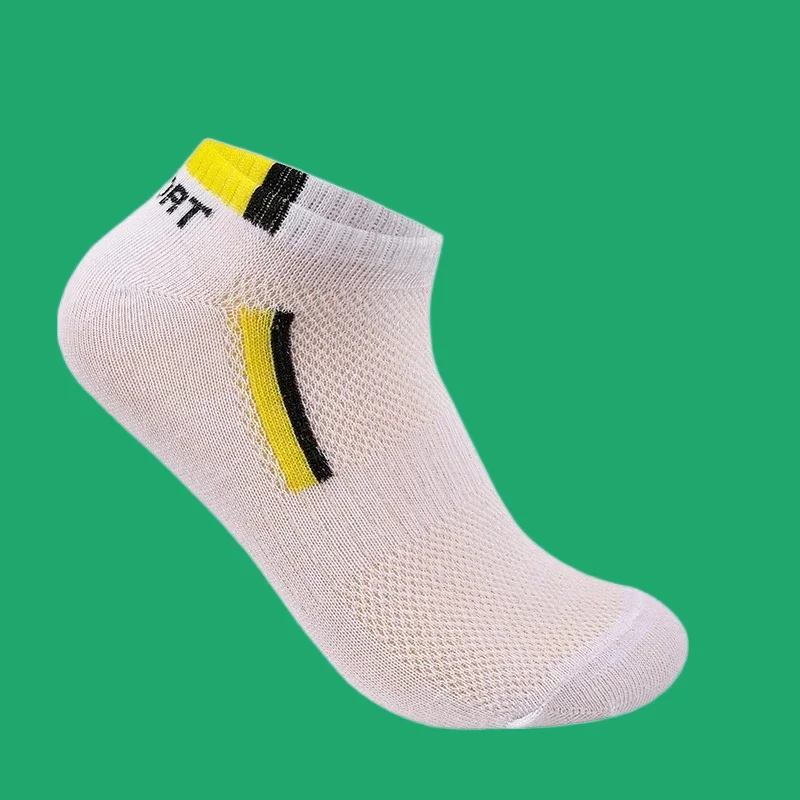 5/10 Pairs 2024 New Men's High Quality Boat Socks Solid Color Low Cut Socks Anti-Odor Sweat-Absorbent Breathable Cotton Socks