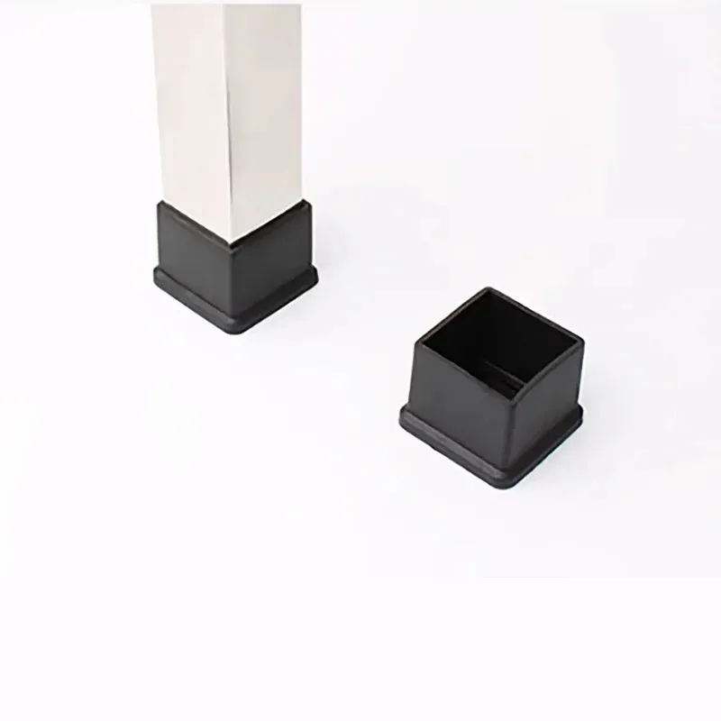 

PVC Non Slip Table Foot Cover Black Square Chair Leg Caps Dust Socks Floor Protector
