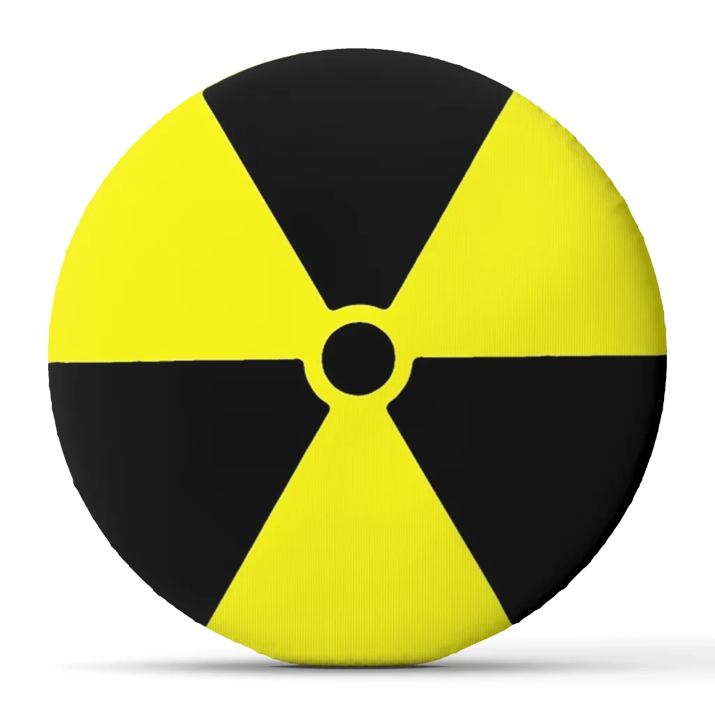 Trefoil radiation sign Radioactive Sign Funny Pillow Cushion Irregular Stuffed Throw Pillow Home Decor Gift Sofa Bed