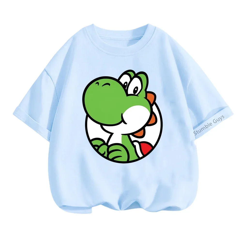 

Футболка Super Marios, детская модная одежда для маленьких мальчиков, комплект футболок Marios Bros, модные детские топы, одежда для девочек, повседневные футболки