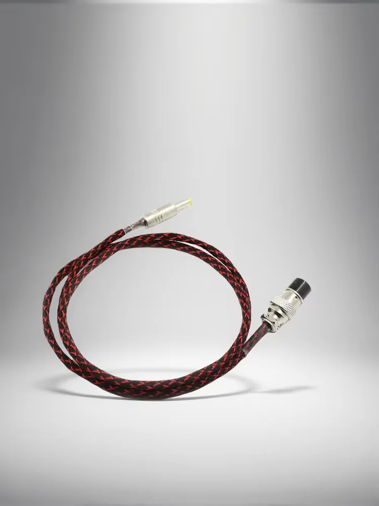 1.2M GX16-2 Pin To 5.5*2.1MM Silver Plated DC Linear Power Supply Output Cable