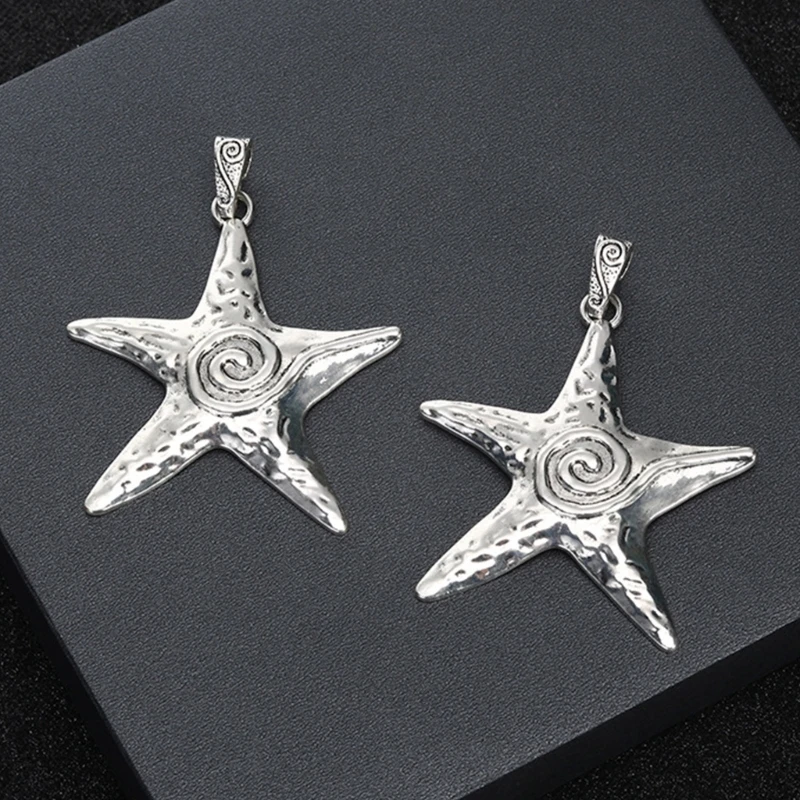 DIY Star Pendant Exaggerate Star Charm Alloy Star-Jewelry Star Shape Charm F3MD