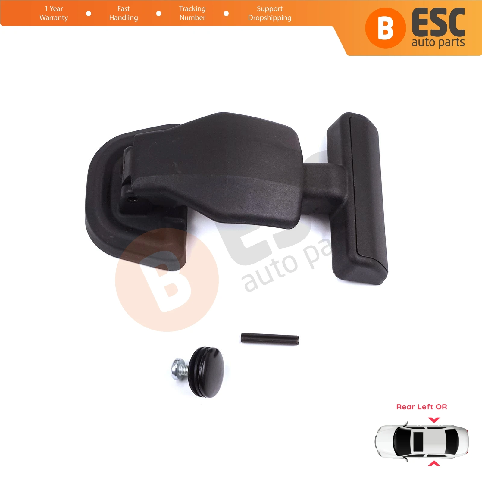 EDP1362 Rear Sliding Door Window Glass Latch Bracket for Ford Transit Tourneo Courier C4A B460 MK1 2014-2023 5-Door HT76A25722BD