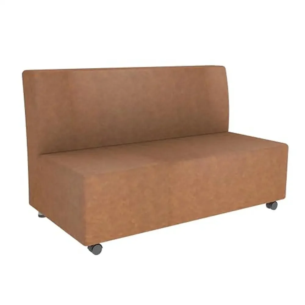 Commercial-Grade Upholstered Sofa Office Restaurant Hotel Lobby Effortless Mobility 500lb Weight Limit