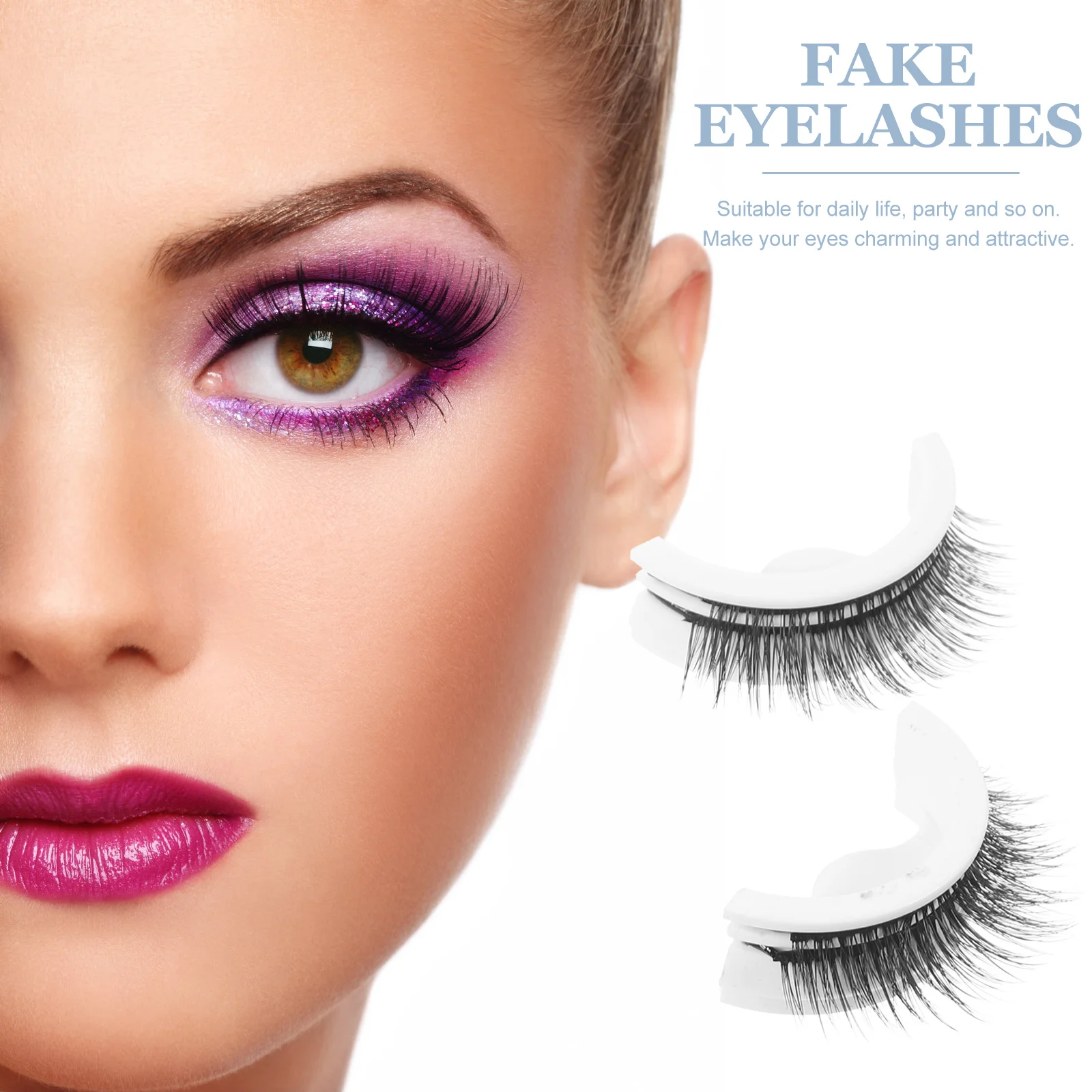 

2pcs False Eyelashes Natural Thick For Daily Party Wedding Makeup Artificial Lash Extensions Lashes