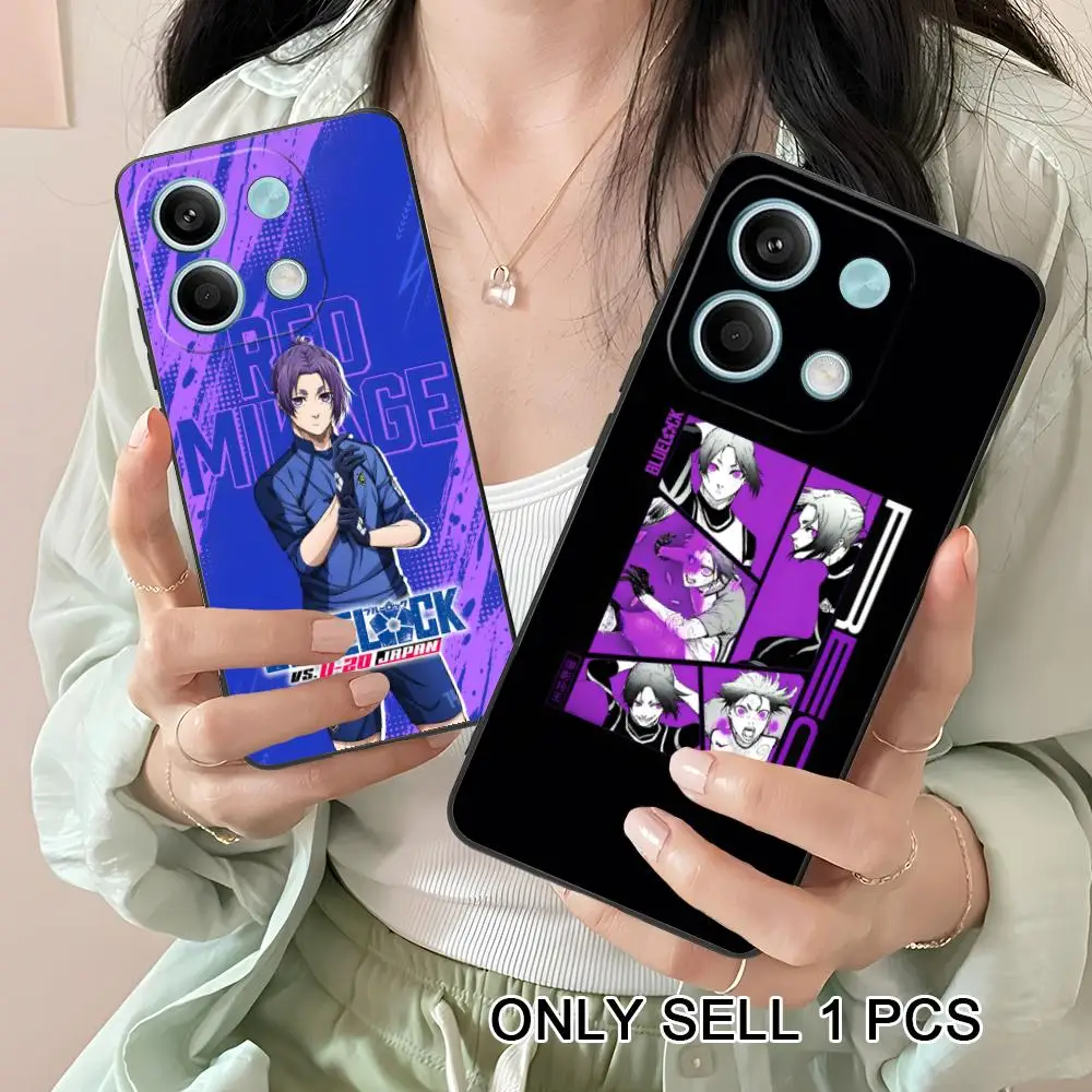 

Blue Lock Reo Mikage Phone Case for Xiaomi Redmi Note 15 14 13 12 11 S Pro Plus 4G 5G Soft TPU Shockproof Cover