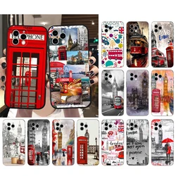London Bus Telephone Box Big Ben Phone Case For iphone 17 Pro Max Air 16 15 14 13 Pro Max 15 16 Pro 15Plus Shell