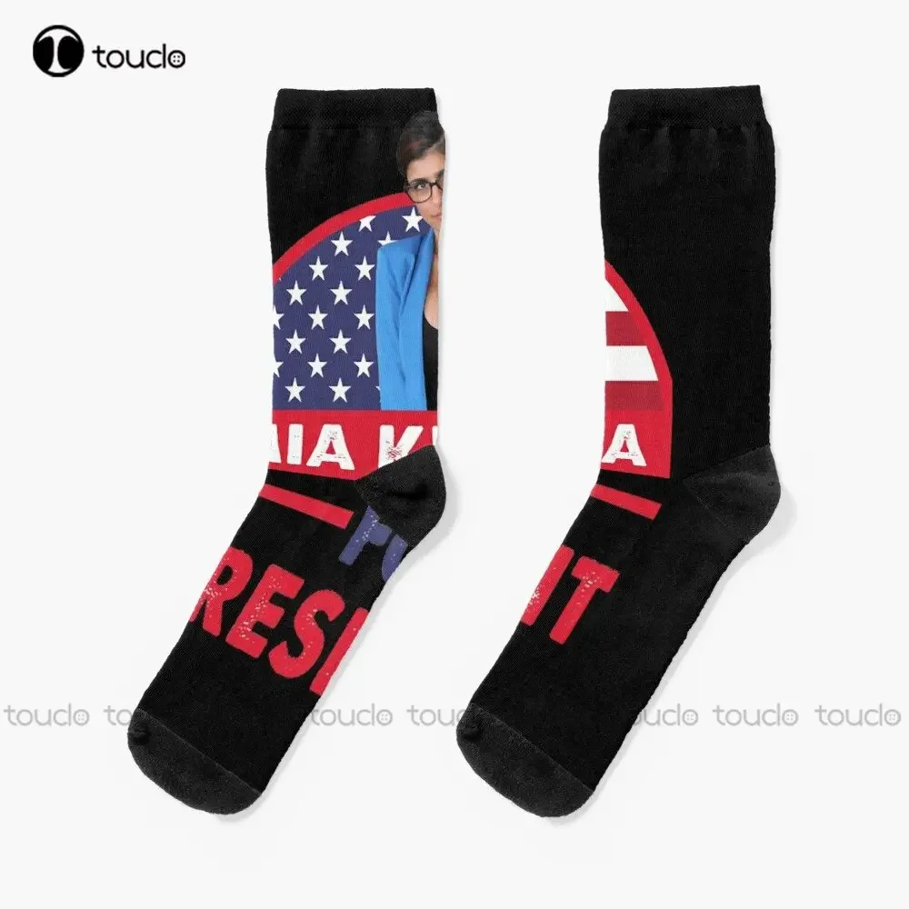 Funny Man Mia Khalifa Awesome For Music Fans Socks White Men'S Socks Christmas New Year Gift 360° Digital Printing Streetwear